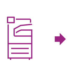 Symbol violetter Phaserpfeil
